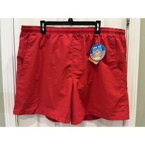 NWT‎ Columbia PFG Backcast III 3 Water Shorts Men's 2XL Lined Red 6" Inseam Swim